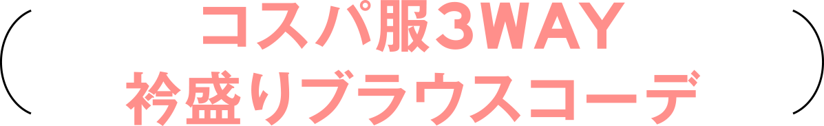コスパ服3WAY衿盛りブラウスコーデ